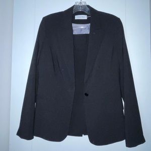 Black Calvin Klein Suit — Blazer & Skirt